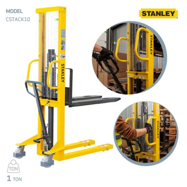 STANLEY MANUAL STACKER (1)TON - LIFT & RACK PALLETS UP TO 1.6M HIGH MODEL CSTACK10