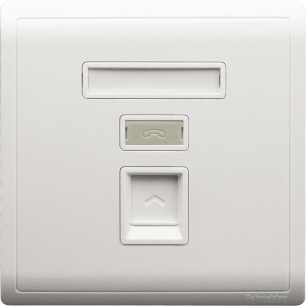 SCHNEIDER PIENO SOCKET TELEPHONE OUTLET 7*7cm WITH E8231RJS4_MB_G1 BLACK