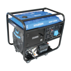 Hyundai Gasoline Generator - 11 kW, Manual/Recoil Start, 3 Outlets (220V/60Hz), with Battery - HGP12000